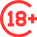 18+ notice icon